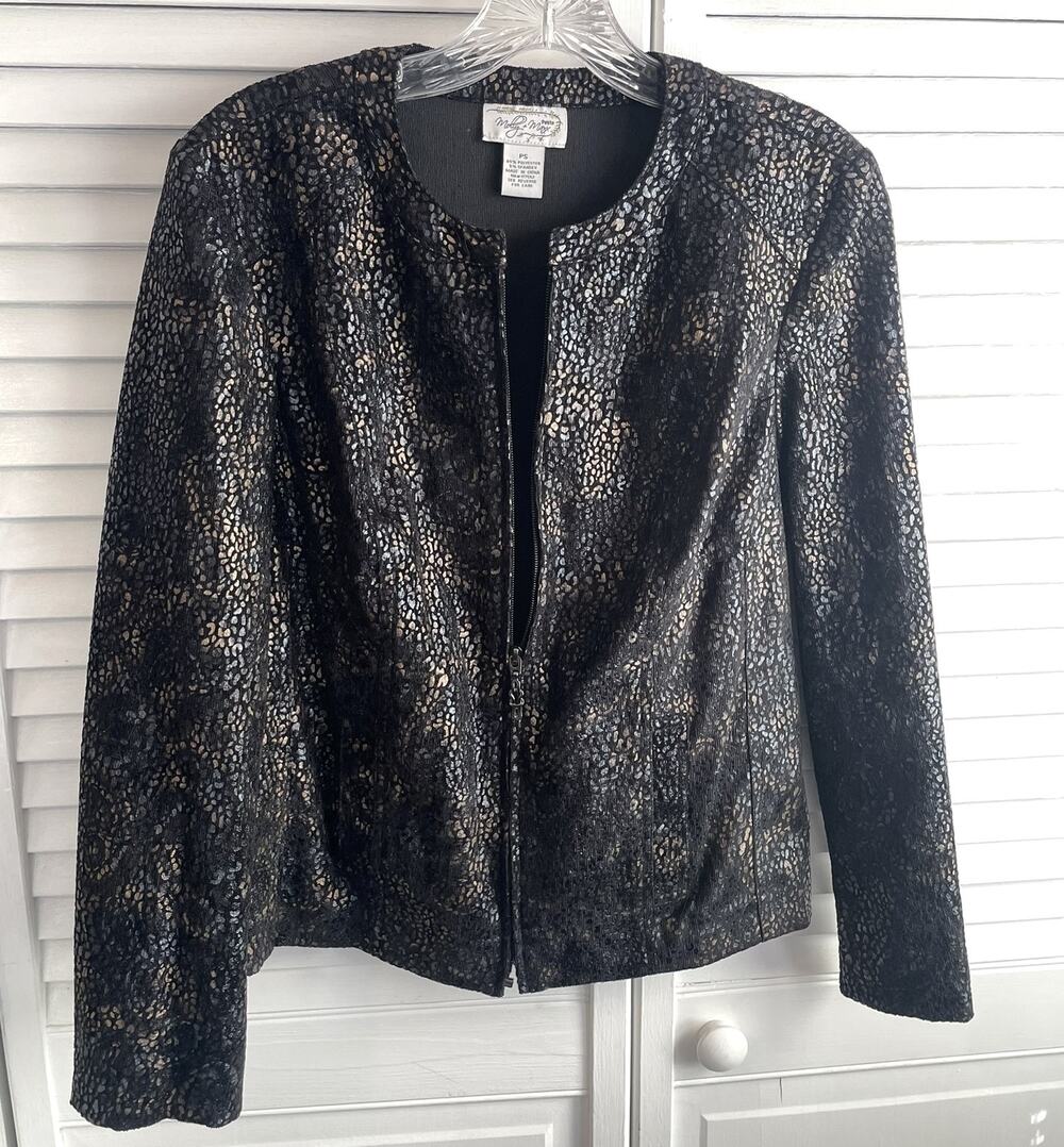 Molly & Maxx Zippered light weight Blazer | Size Petite Small |  EUC
